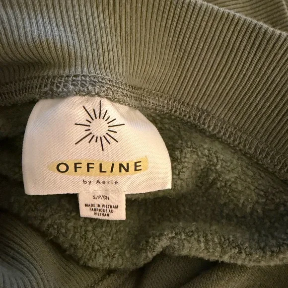 Aerie Olive Green Twist Back Sweatshirt - Picture 3 of 3